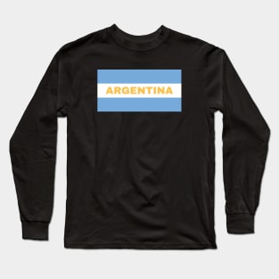 Argentine Flag Colors Long Sleeve T-Shirt